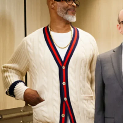 Poppas House Damon Wayans Cream Knit Cardigan