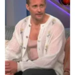 The Kelly Clarkson Show Alexander Skarsgard White Floral Cardigan