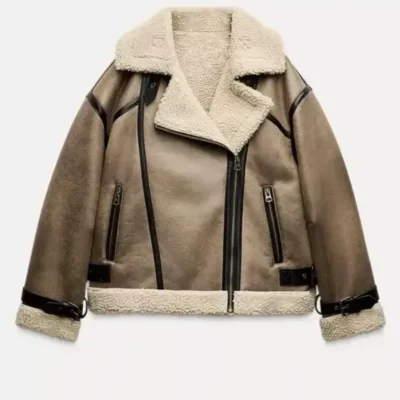 The Secret Lives of Mormon Wives Mayci Neeley Brown Aviator Jacket