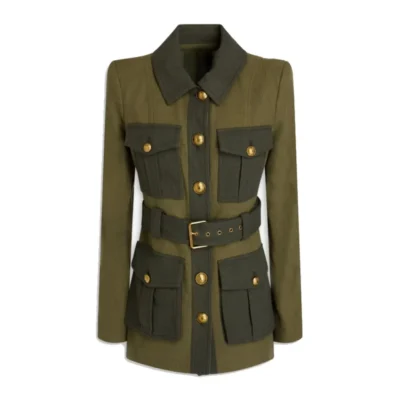 The Traitors US S03 Chrishell Stause Green Patch Pocket Jacket