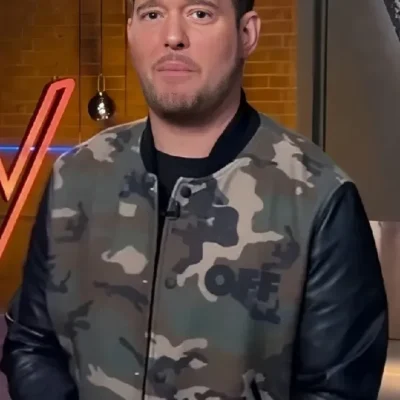 The Voice S27 Michael Bublé Camouflage Bomber Jacket