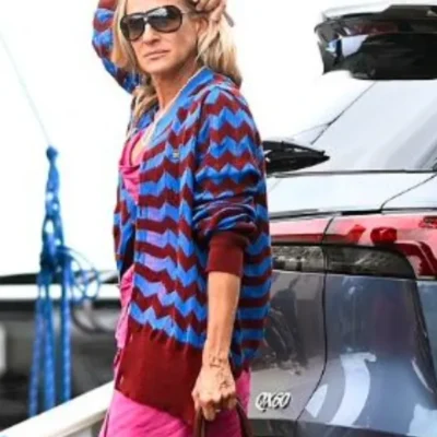 And Just Like That Sarah Jessica Parker Chevron Sweater
