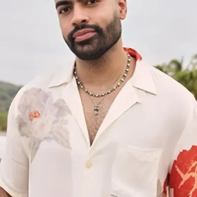 Bachelor In Paradise S10 Justin Glaze Floral Camp Shirt