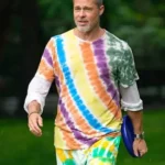 Brad Pitt The Tonight Show With Jimmy Fallon 2025 Multicolor Shirt