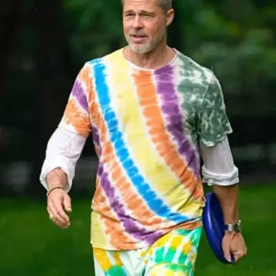 Brad Pitt The Tonight Show With Jimmy Fallon 2025 Multicolor Shirt