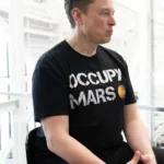 Elon Musk Occupy Mars Black T-Shirt