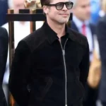 F1 Brad Pitt Black Suede Jacket