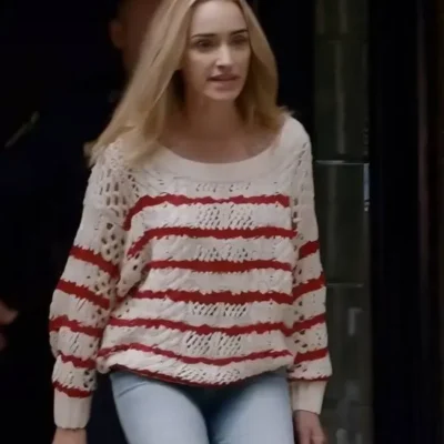 Ginny & Georgia Brianne Howey Red Striped Sweater