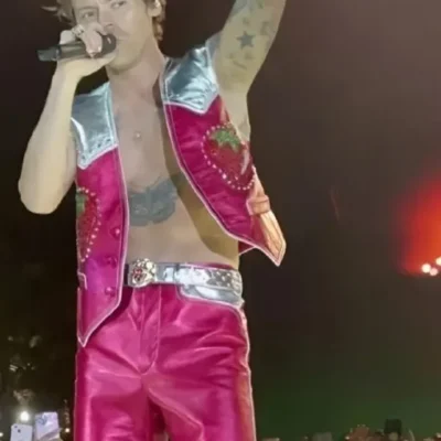 Harry Styles Concert Pink Strawberry Vest