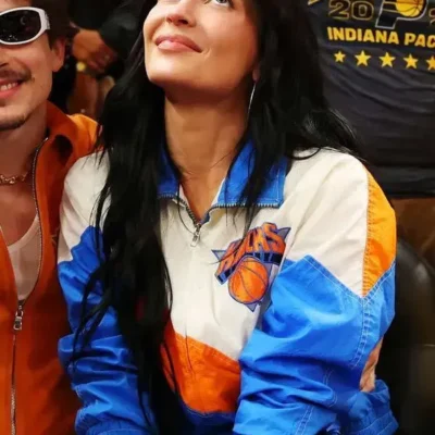 Kylie JennerKnicks Game Vintage Jacket