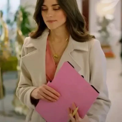 Lease On Love 2022 Rebecca Liddiard White Belted Coat