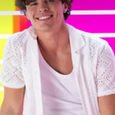 Love Island USA S07 Nicolas Vansteenberghe White Broderie Shirt