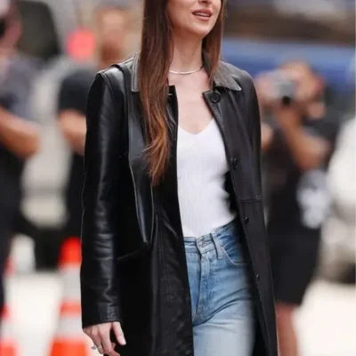 Materialists Dakota Johnson Black Leather Jacket