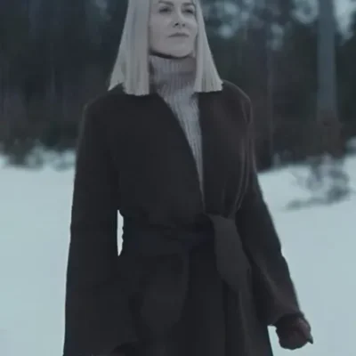 Nine Perfect strangers Nicole Kidman Brown Belted Coat