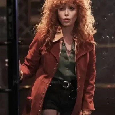 Poker Face Natasha Lyonne Suede Leather Coat