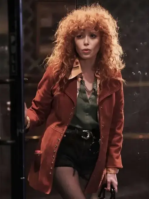 Poker Face Natasha Lyonne Suede Leather Coat