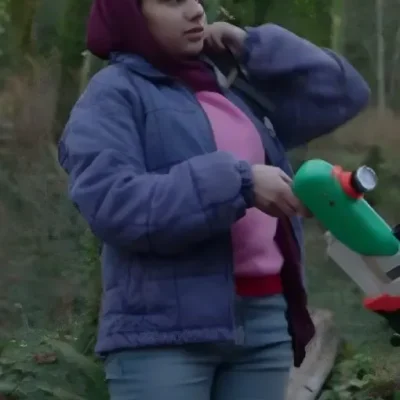 Resident Alien S04 Gracelyn Awad Rinke Ice Blue Quilted Jacket