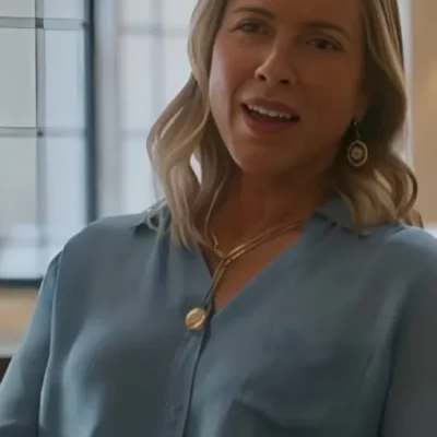The Waterfront Maria Bello Blue Shirt