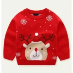 Christmas Snowflake & Deer Red Sweater