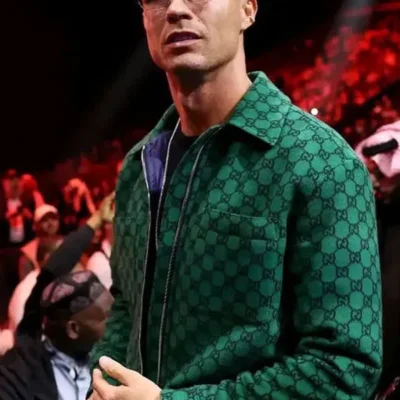 Cristiano Ronaldo Flannel Padded Green Jacket
