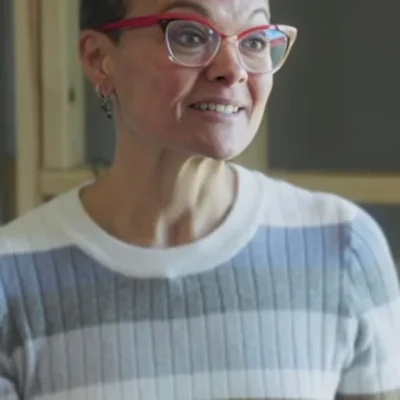 Down Home Fab S03 Multicolor Ribbed Striped Sweater