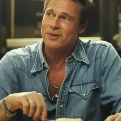 F1 The Movie Brad Pitt Western Denim Shirt