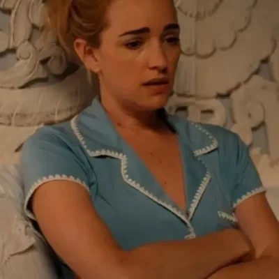 Ginny & Georgia Brianne Howey Blue Pajamas