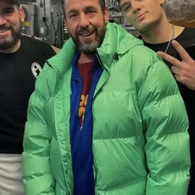 Happy Gilmore 2 Adam Sandler Green Puffer Jacket