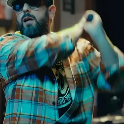 Happy Gilmore 2 Adam Sandler Multicolor Plaid Checkered Shirt