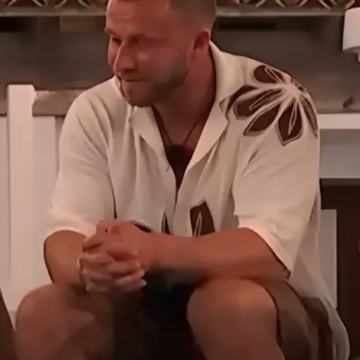 Love Island UK S12 Chris Middleton Brown Floral Shirt