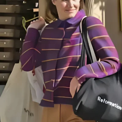 Nobody Wants This S02 Kristen Bell Purple Plaid Shirt