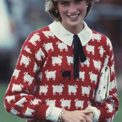 Princess Diana Black Sheep Sweater