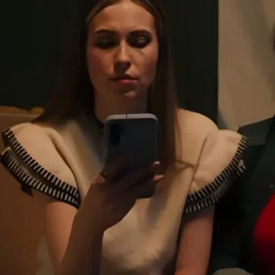 Pushers Jade Asha Nicole White Knit Top