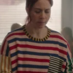 Resident Alien S04 Alice Wetterlund Multicolor Striped Ribbed Top
