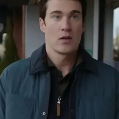 Resident Alien S04 Levi Fiehler Blue Quilted Jacket