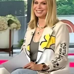 The Today Show 2025 Jill Martin Beige Snoopy Blazer