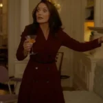 And Just Like That S03 Kristin Davis Burgundy Coat