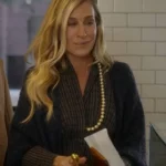 And Just Like That S03 Sarah Jessica Parker Checked Tailored Jacket