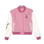 Dodgers Floral Pink Varsity Jacket