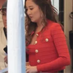 Emily In Paris S05 Ashley Park Red Knitted Jacket