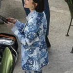 Emily In Paris S05 Lily Collins Blue Printed Blazer