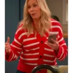 Leanne S01 Leanne Morgan Pink Striped Cardigan