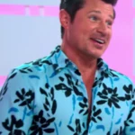 Perfect Match S03 Nick Lachey Floral Blue Shirt