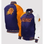 Phoenix Suns Full-Snap Raglan Purple Varsity Jacket