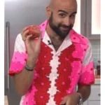 The Today Show Edy Massih Pink and Red Floral Shirt