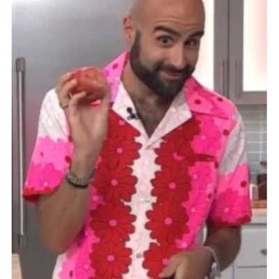 The Today Show Edy Massih Pink and Red Floral Shirt