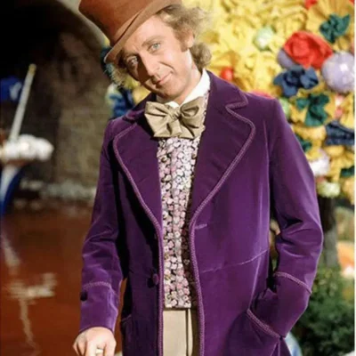 Willy Wonka Gene Wilder Purple Coat