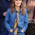 Fountain of Youth 2025 Natalie Portman Blue Shirt