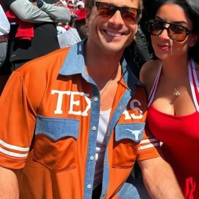 Glen Powell Kristin Juszczyk Texas Longhorns Shirt