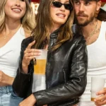 Hailey Bieber The League Black Leather Jacket